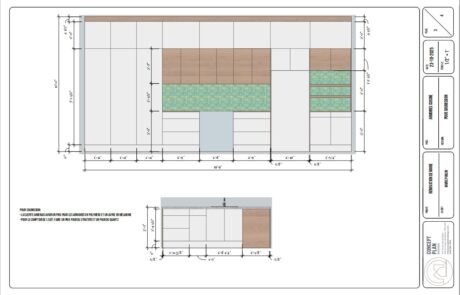 Plans de construction – Rénovation de cuisine Élévation technique d’une cuisine